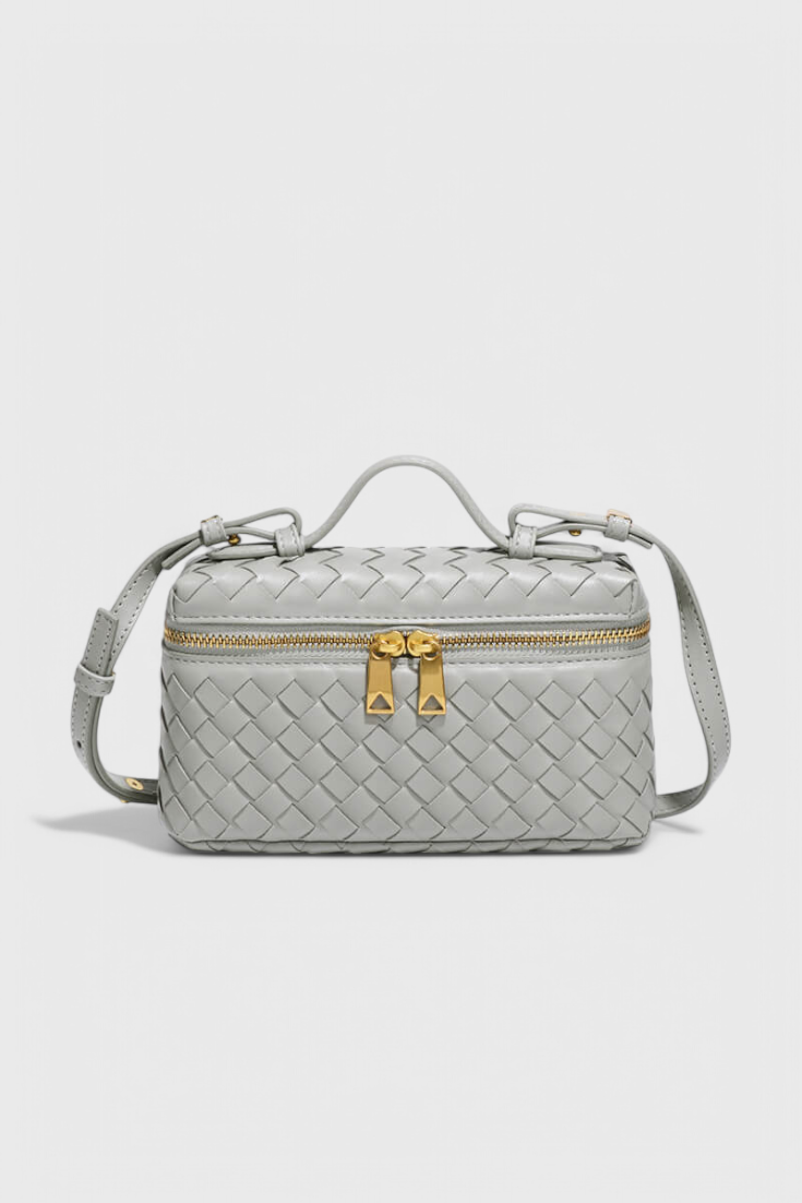 Mini Sac Milla Tissé avec Accessoires Dorés