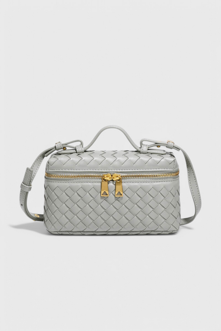 Mini Sac Milla Tissé avec Accessoires Dorés
