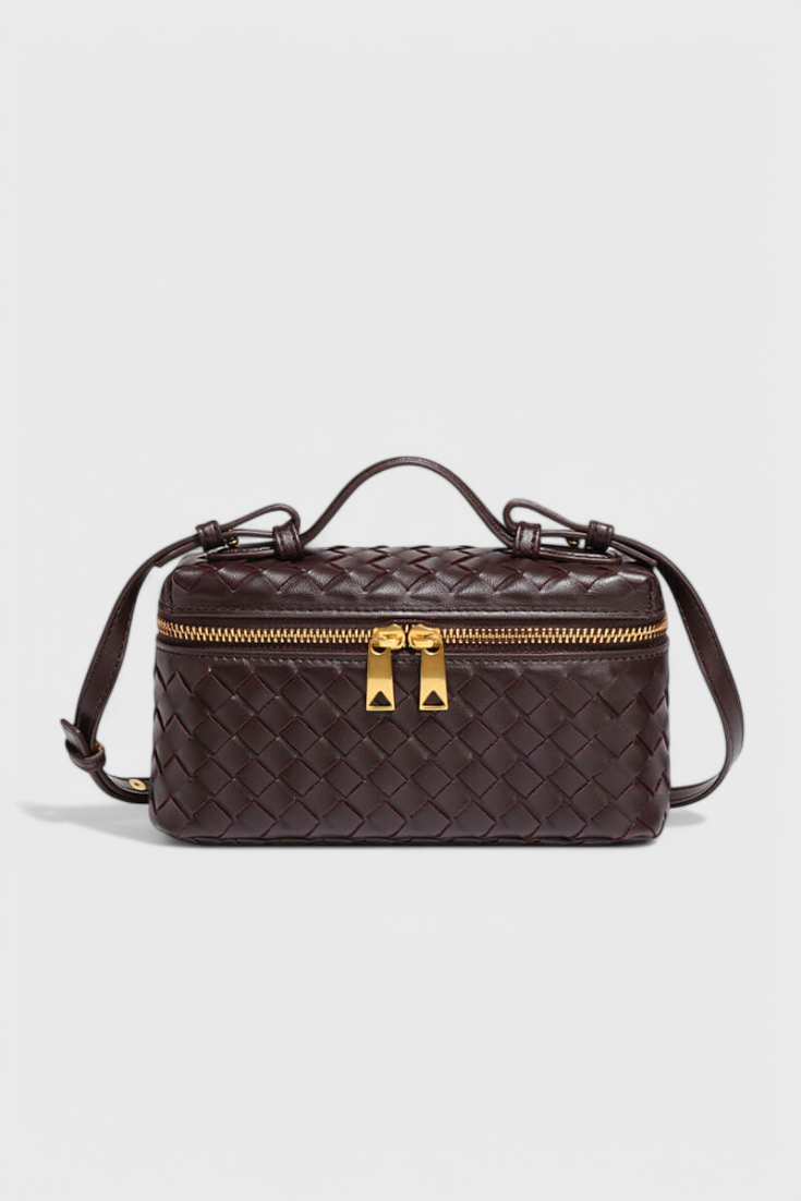 Mini Sac Milla Tissé avec Accessoires Dorés