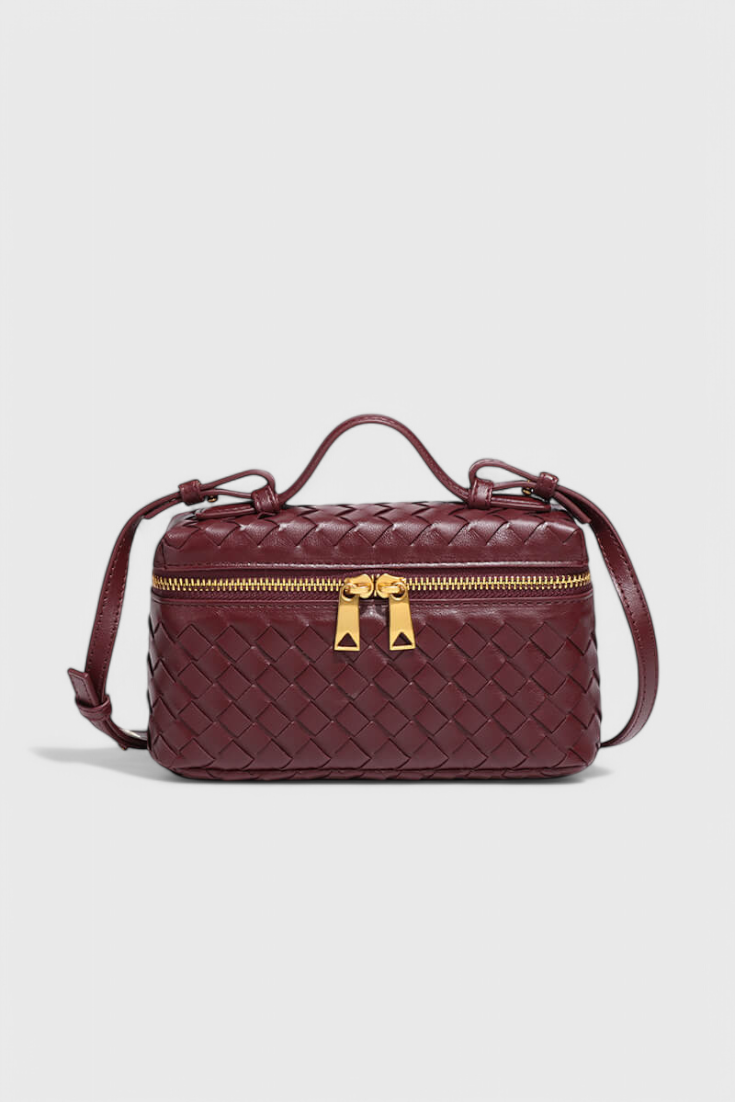 Mini Sac Milla Tissé avec Accessoires Dorés