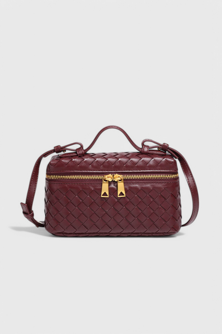 Mini Sac Milla Tissé avec Accessoires Dorés