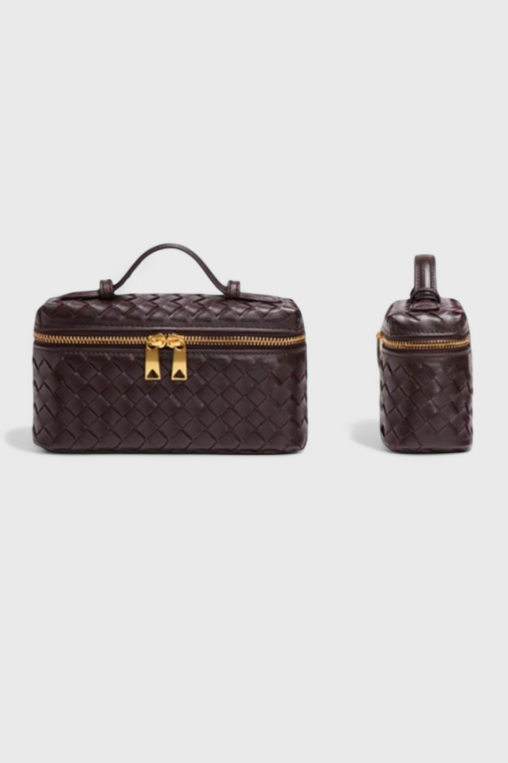 Mini Sac Milla Tissé avec Accessoires Dorés