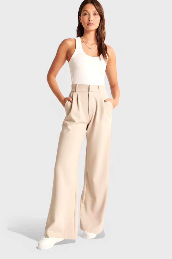 Tinashe Pantalons Tailleur à Jambe Large