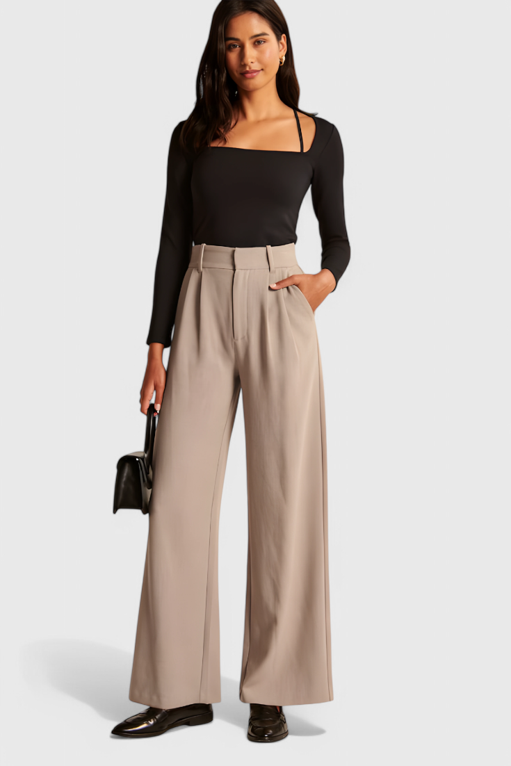 Tinashe Pantalons Tailleur à Jambe Large