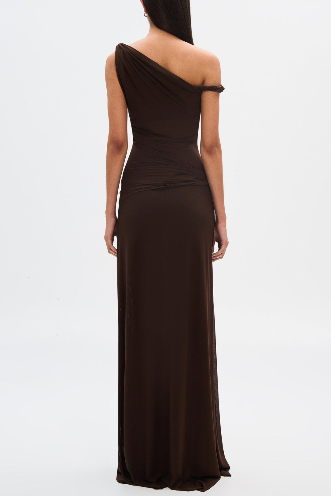 Robe Maxi Eranda en Maille Drapée Off-Shoulder