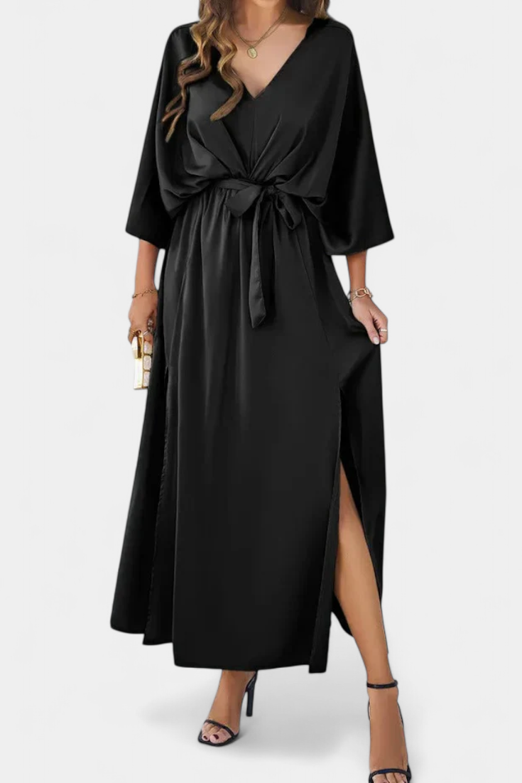 Robe Élégante Milly avec Nœud et Fente