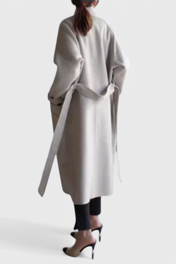 Manteau Long en Mélange de Laine Clara Timeless
