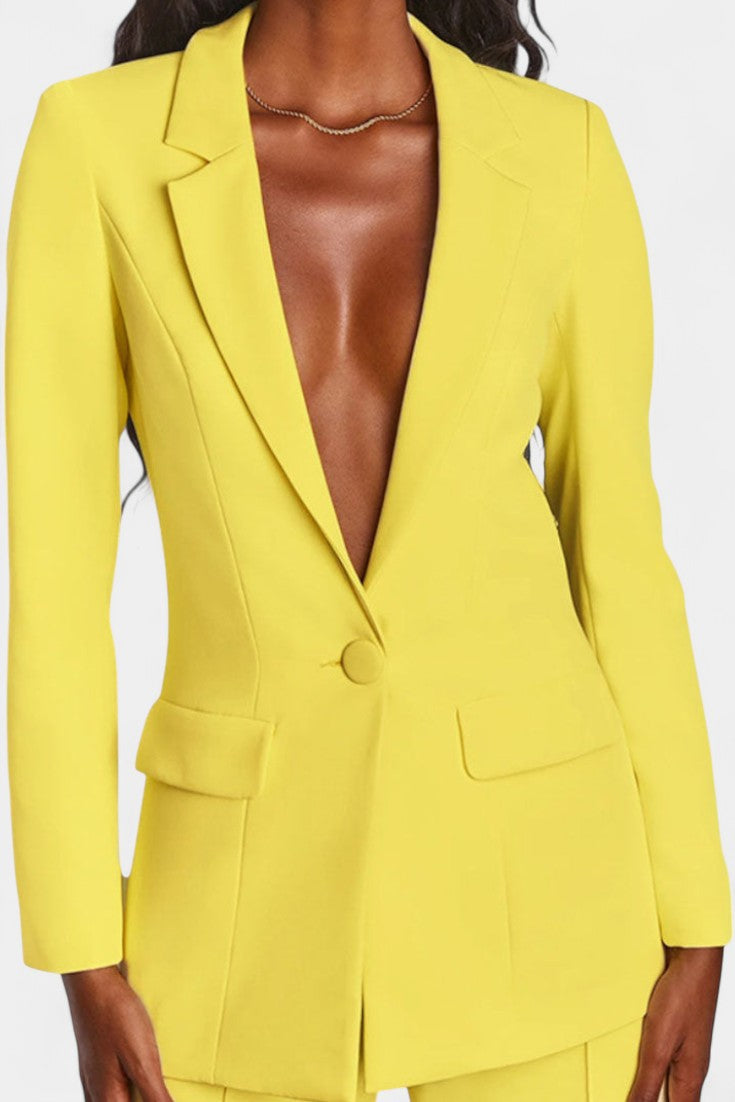Marnie Ensemble Blazer Sur Mesure et Pantalons à Jambe Large