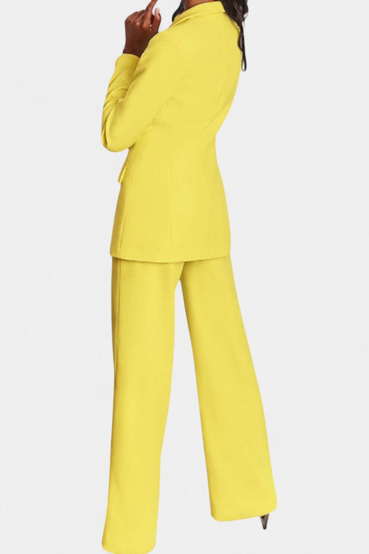 Marnie Ensemble Blazer Sur Mesure et Pantalons à Jambe Large