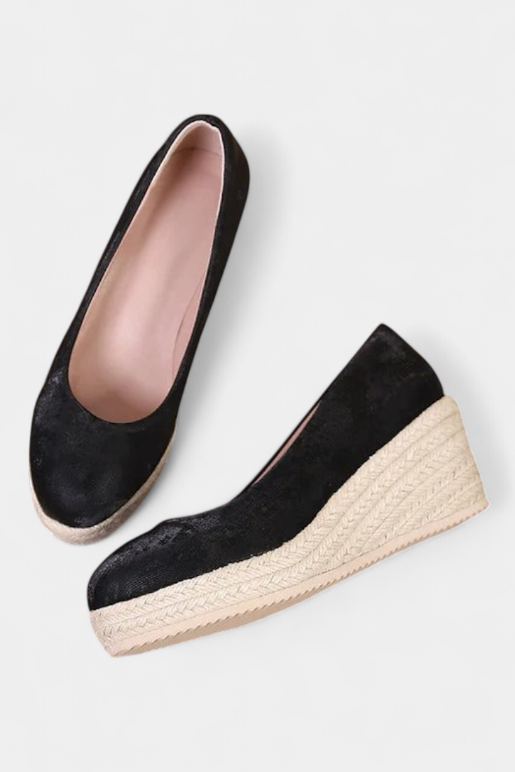 Laupa Chaussures à Plateforme avec Semelle Tressée Style Espadrille