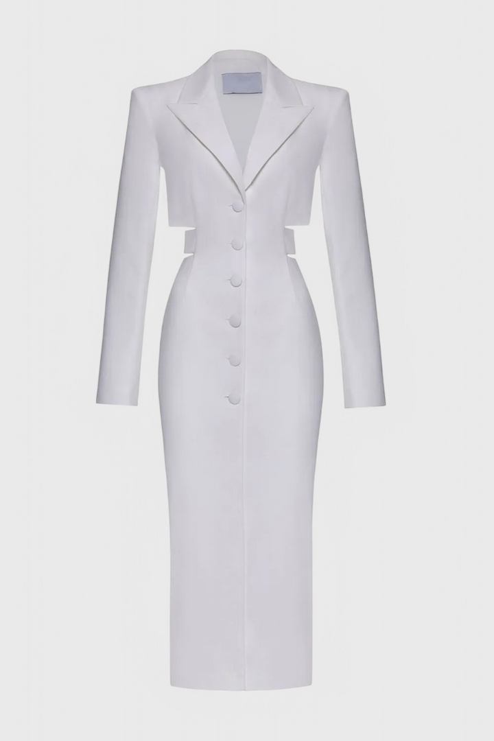 Robe Blazer Midi Bernice avec Découpe et Dos Découvert