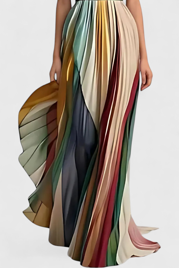 Robe Longue Leticia avec Tombé Doux et Style Naturel