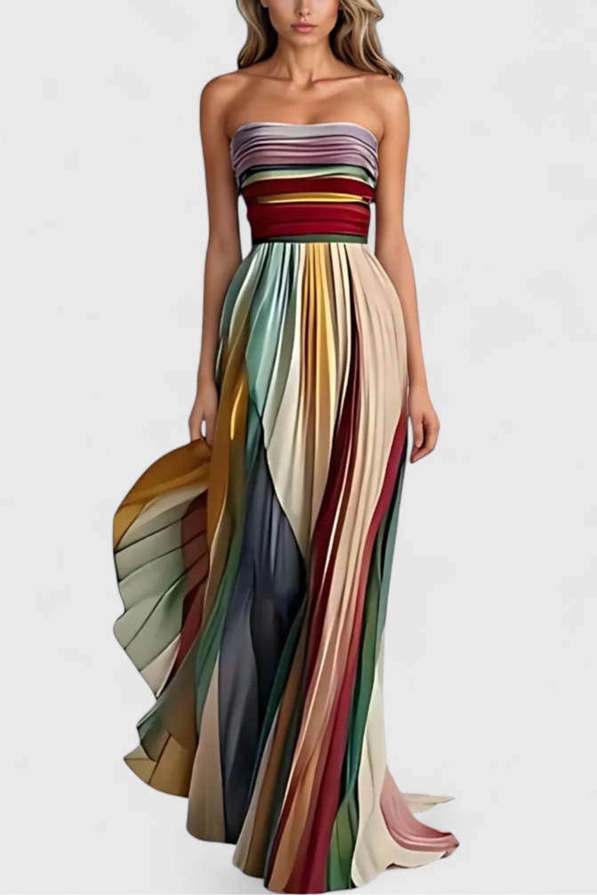 Robe Longue Leticia avec Tissu Fluide et Style Naturel