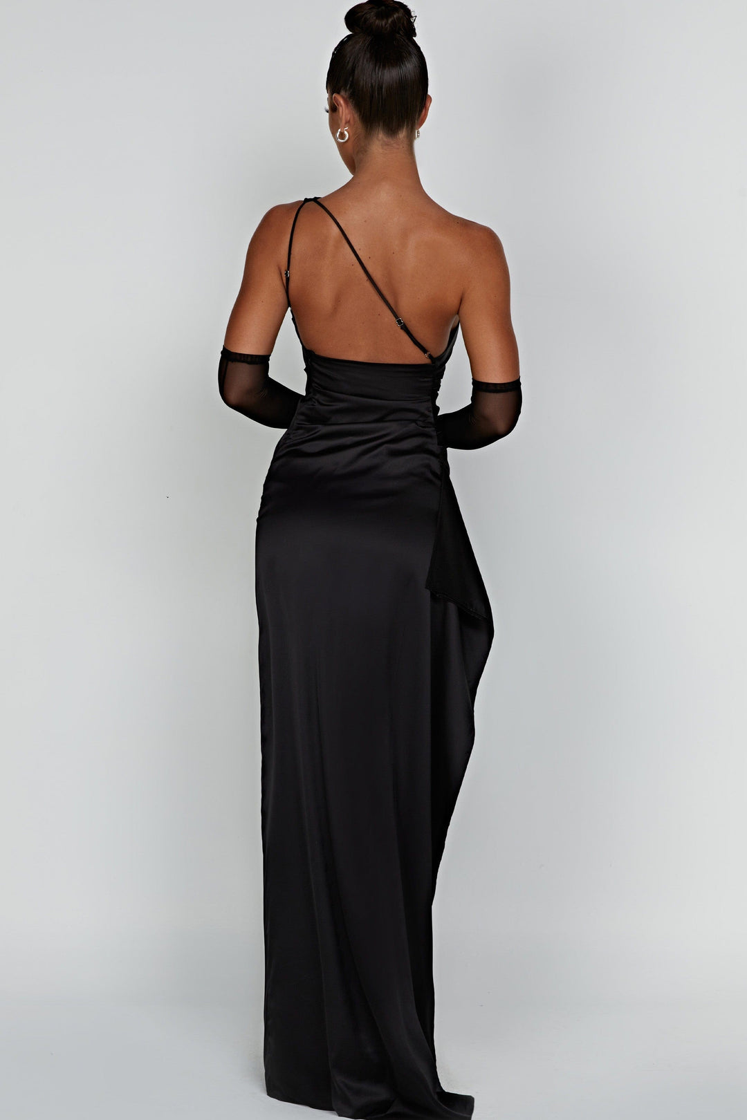 Robe Maxi Emberly à Une Épaule avec Fente Haute