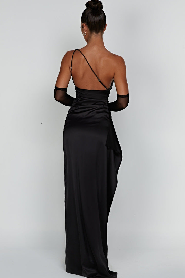 Robe Maxi Emberly à Une Épaule avec Fente Haute