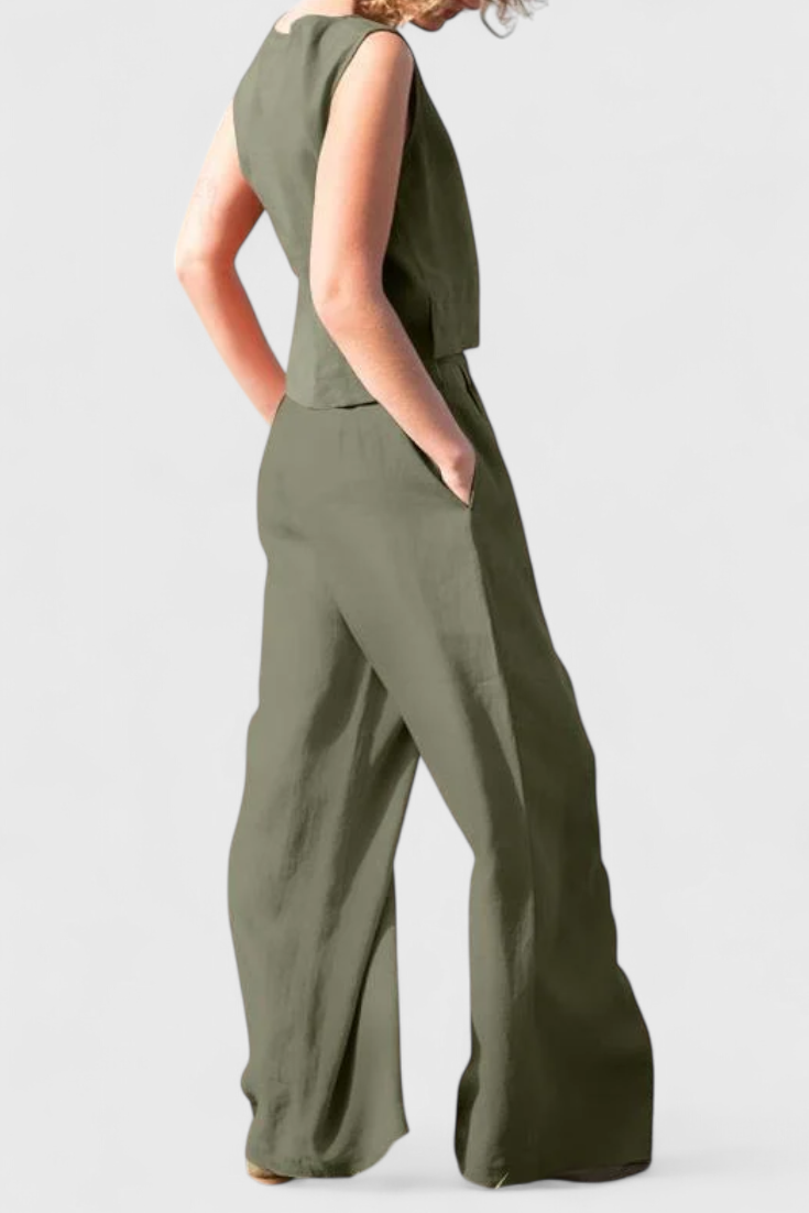 Ensemble Vintage Sans Manches Yvanne d'Été