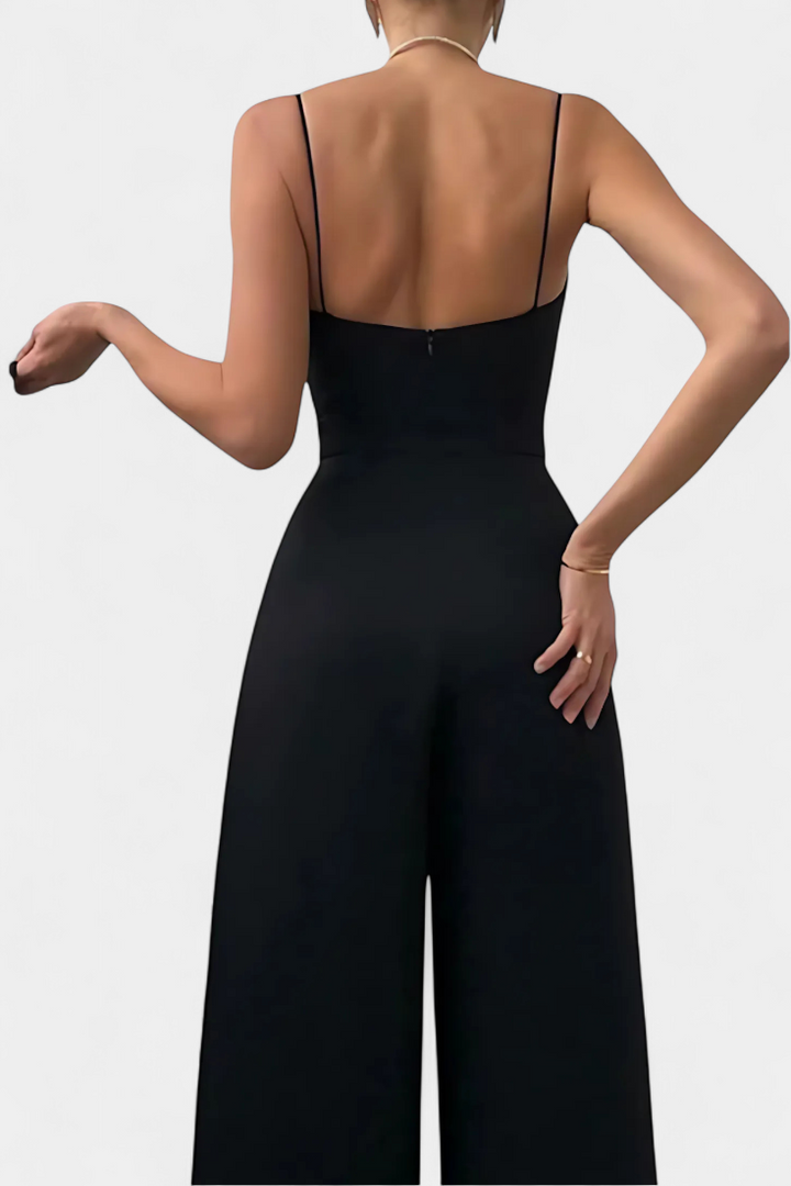Mono Romily Sexy avec Bretelles et Jambes Amples Élégant