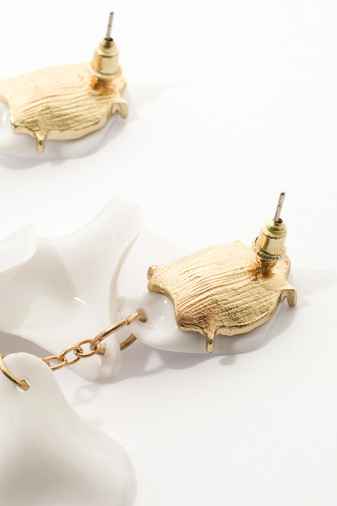 Boucles d'Oreilles Goutte de Pétales d'Orchidée