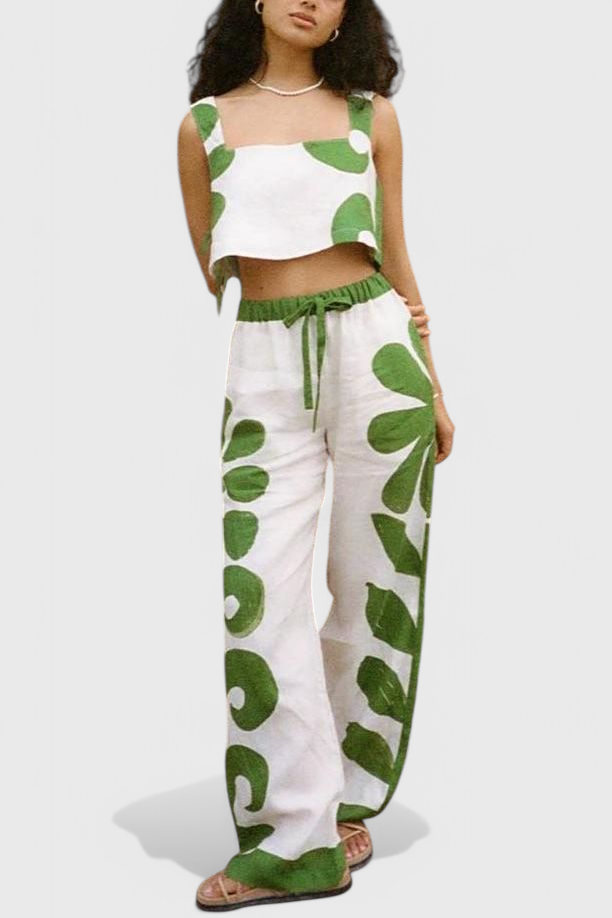 Ensemble Serafina Sans Manches Floral Boho