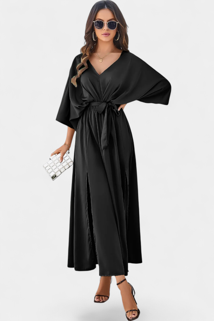 Robe Élégante Milly avec Nœud et Fente