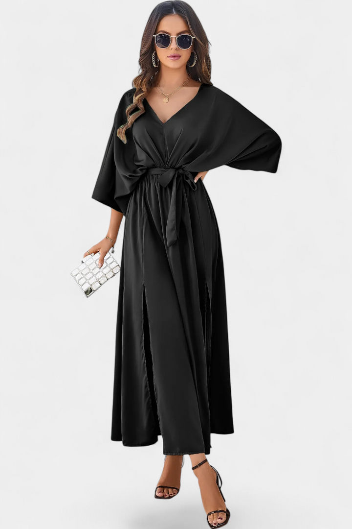 Robe Élégante Milly avec Nœud et Fente
