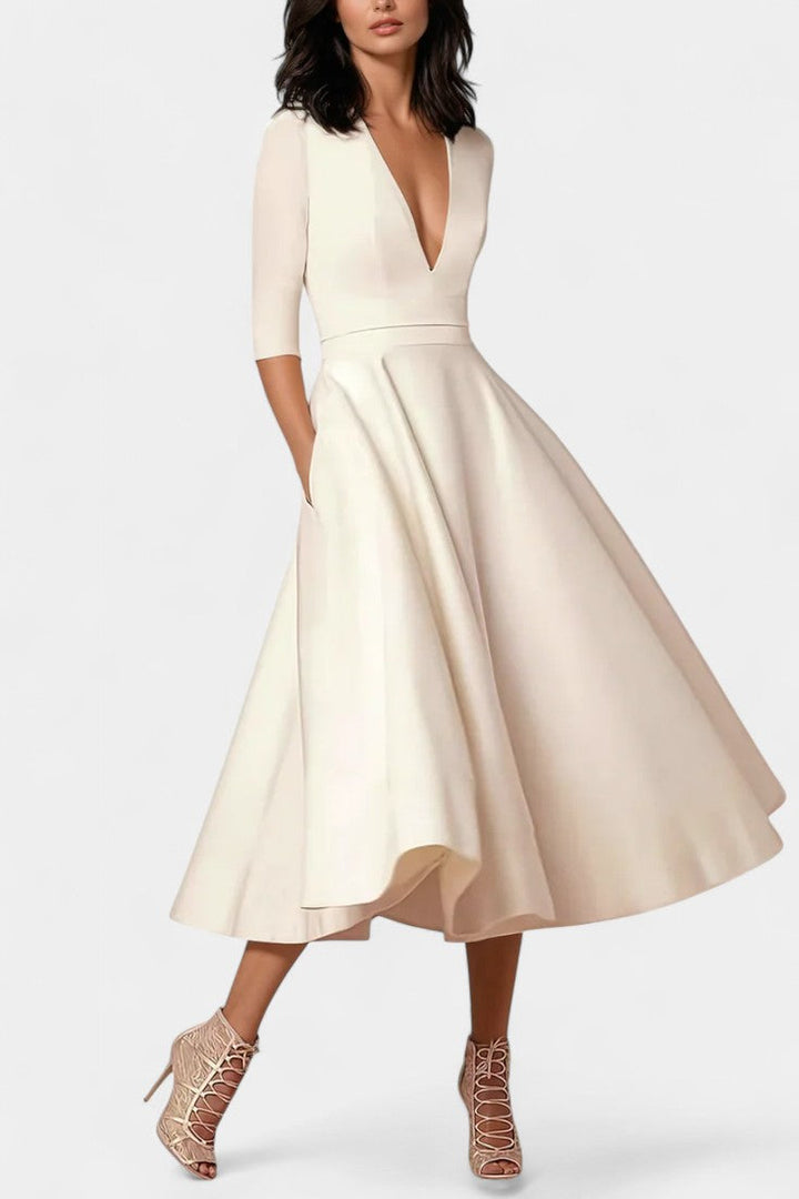 Robe Midi A-Line Nylah de Charme Vintage
