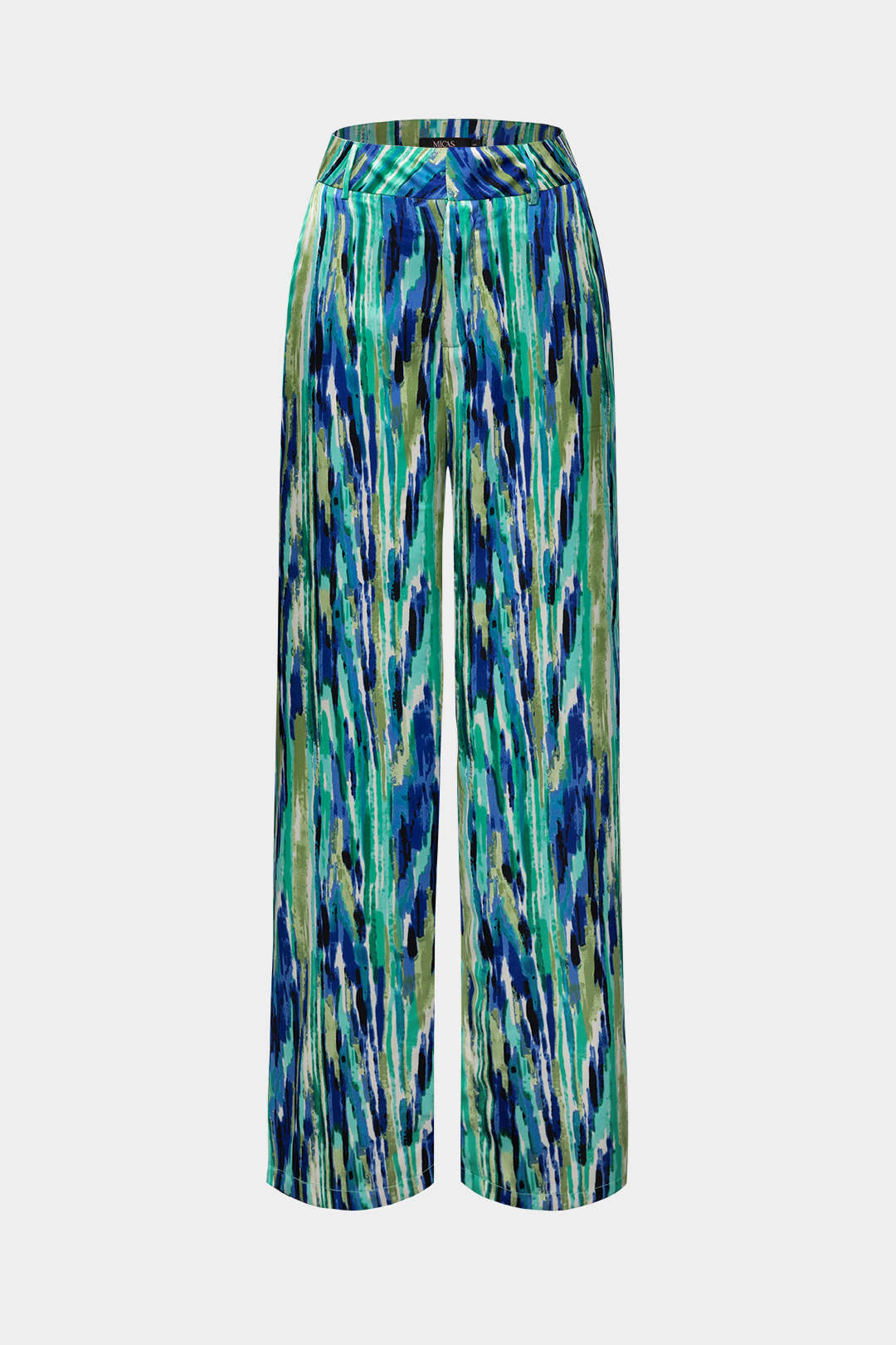 Inna Pantalons Droits Taille Haute avec Imprimé Marbre