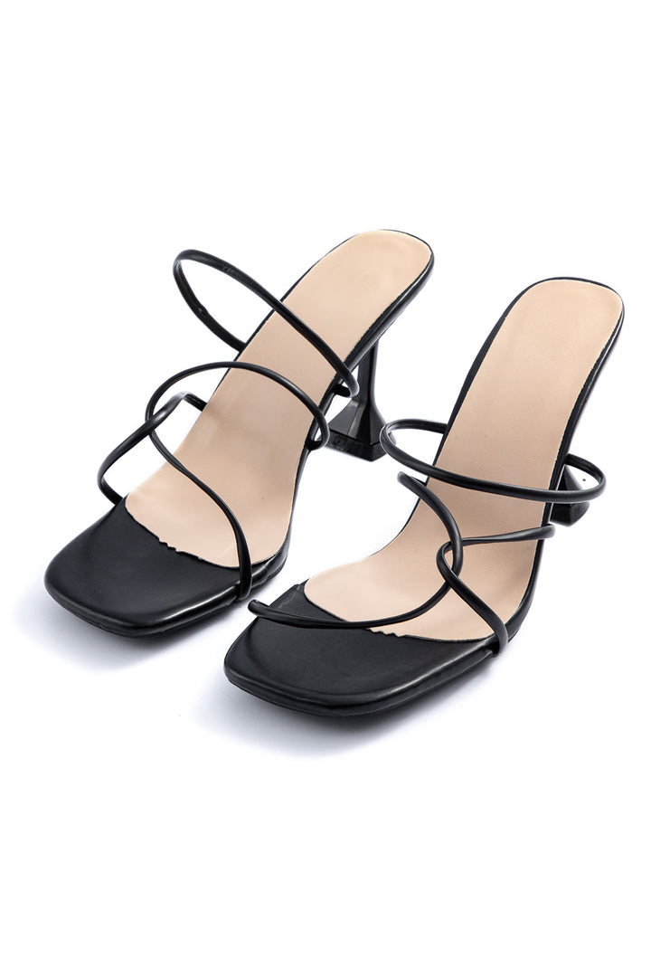 Talons Hauts Sans Bride au Cheville avec Bout Ouvert