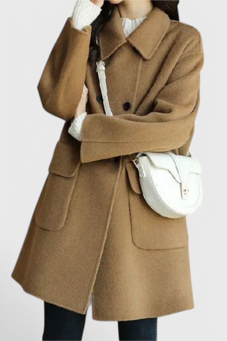 Manteau Classique en Laine à Double Boutonnage Camille