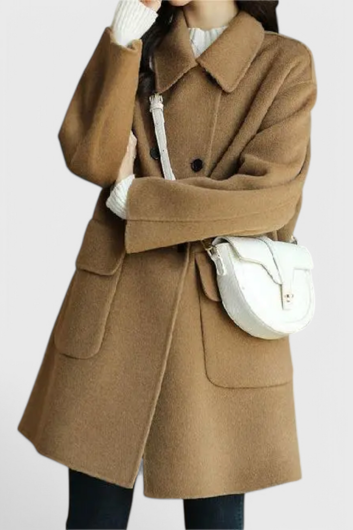 Manteau Classique en Laine à Double Boutonnage Camille