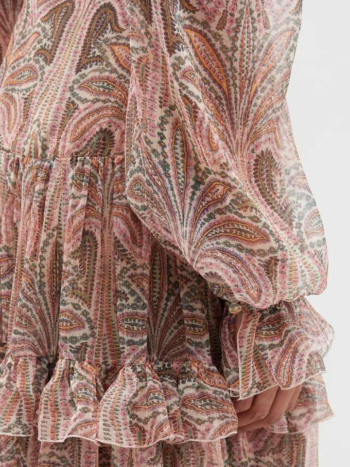 Robe Maxi Ayla avec Imprimé Paisley Vintage