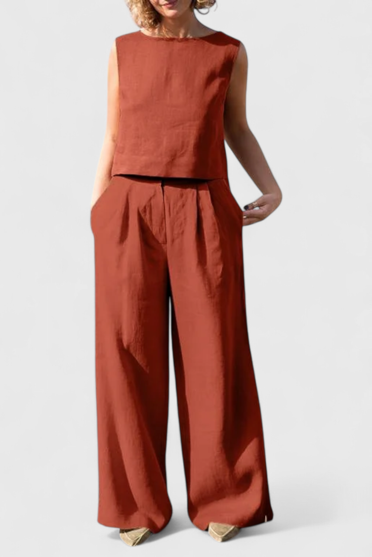 Ensemble Vintage Sans Manches Yvanne d'Été