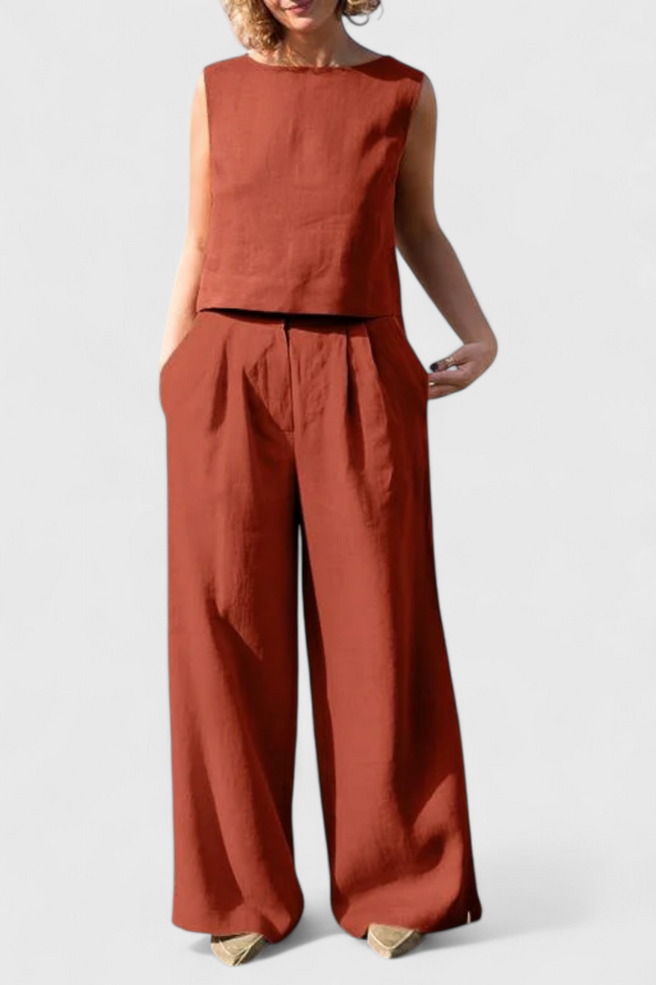 Ensemble Vintage Sans Manches Yvanne d'Été