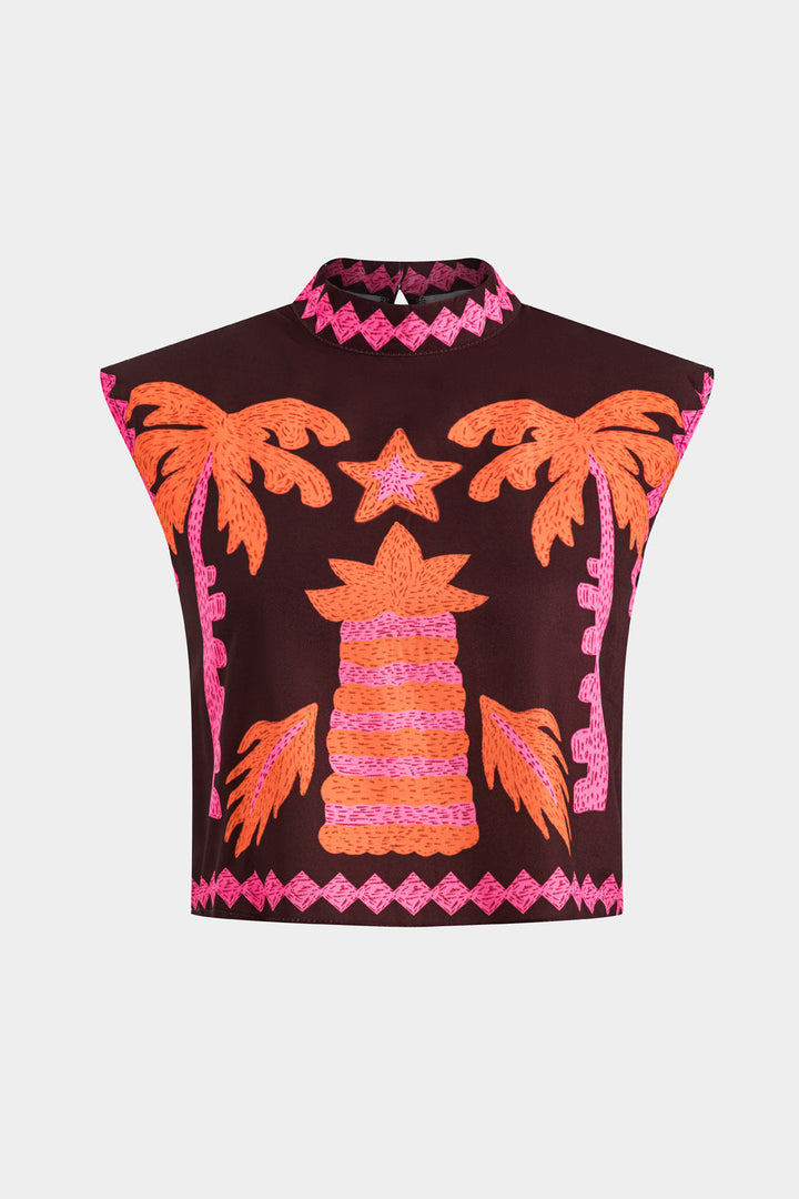 Ensemble Top et Jupe Courte Sloan Palmier de Coco