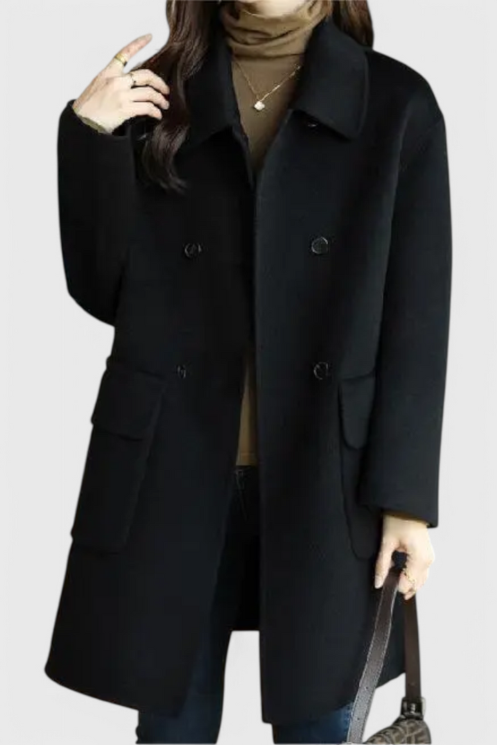 Manteau Classique en Laine à Double Boutonnage Camille