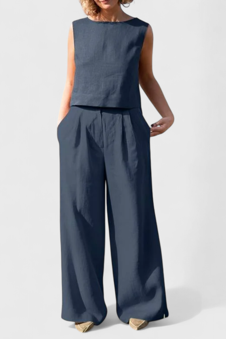 Ensemble Vintage Sans Manches Yvanne d'Été