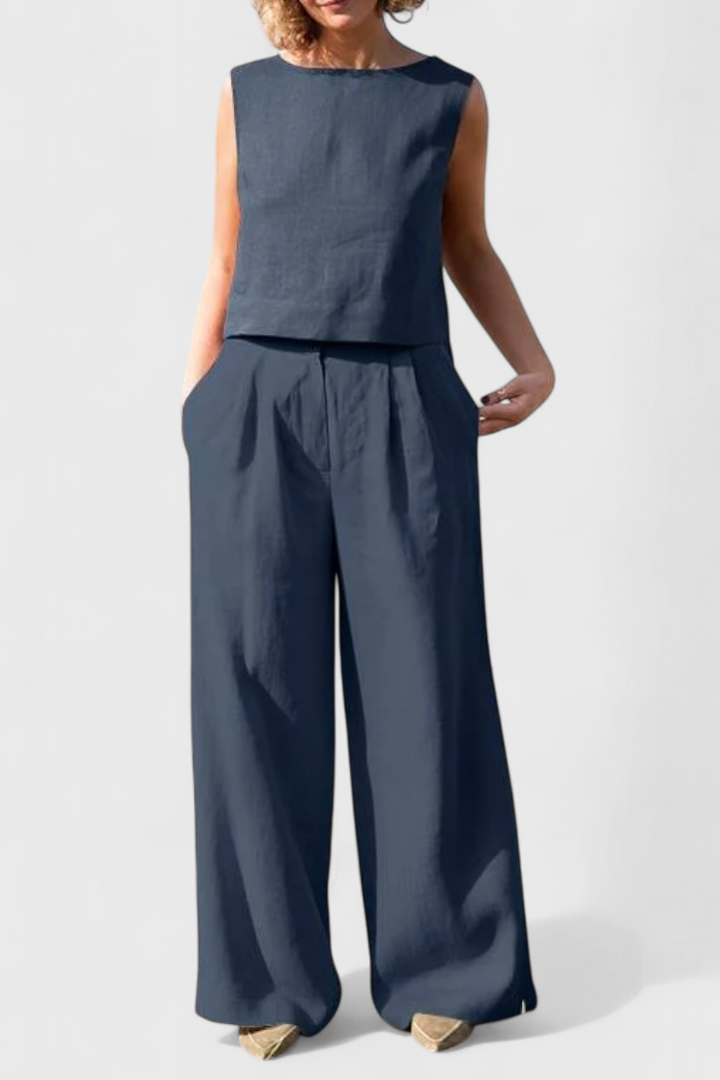 Ensemble Vintage Sans Manches Yvanne d'Été