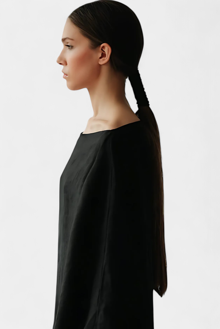Kamilia Robe Kimono en Lin et Coton avec Ceinture