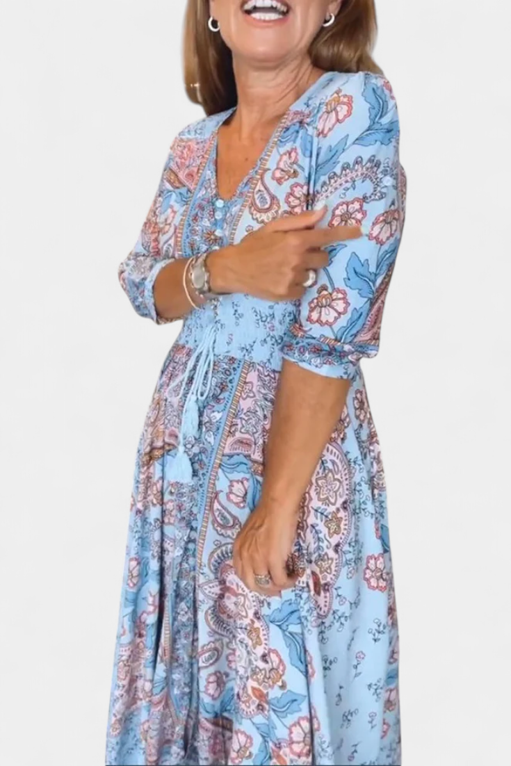 Robe d'été décontractée Dunya avec décolleté en V