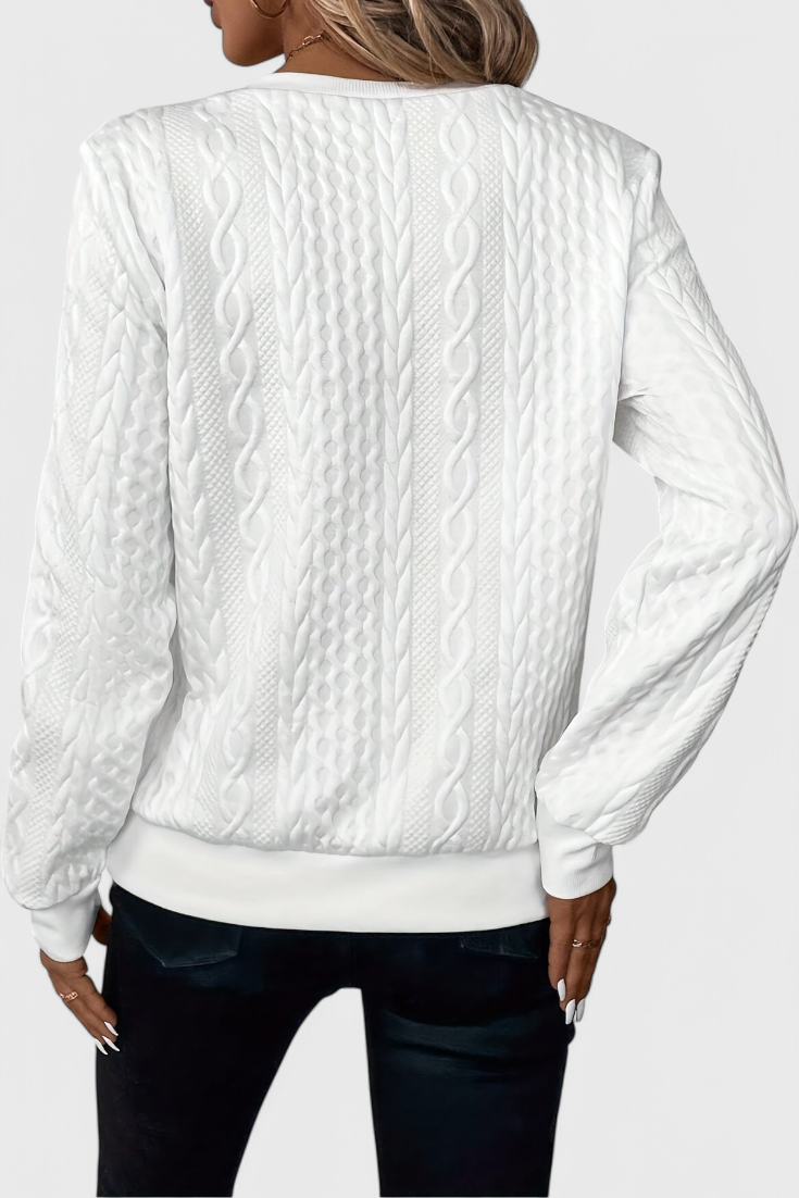 Pull Zoey en Maille avec Fermeture Éclair Douce