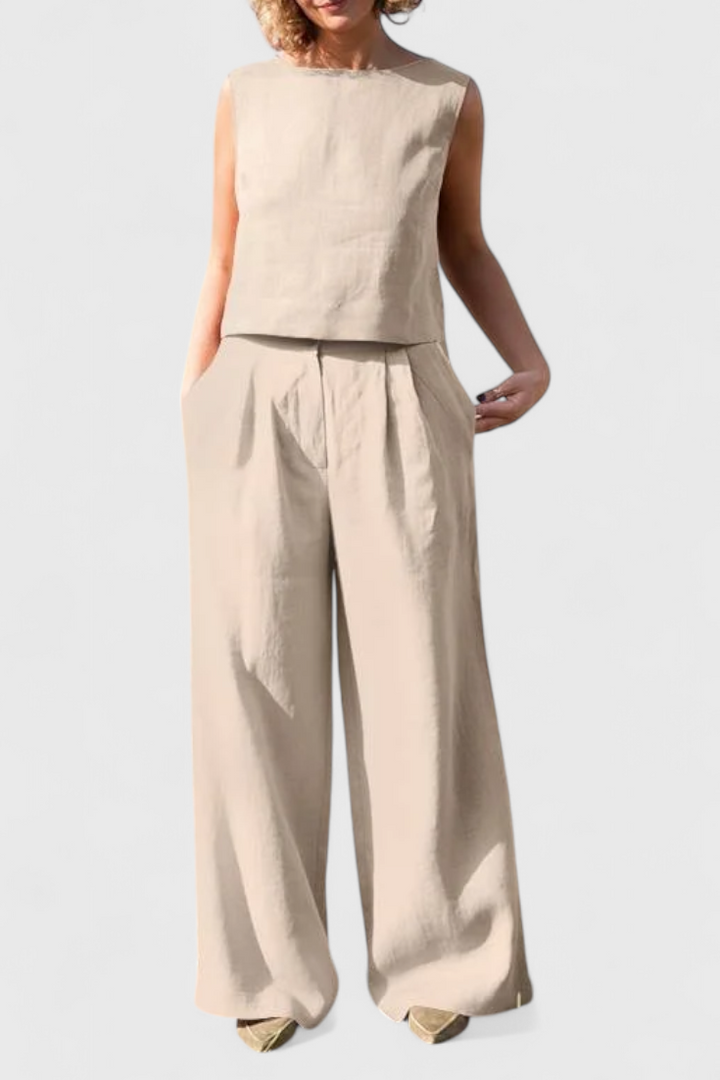 Ensemble Vintage Sans Manches Yvanne d'Été