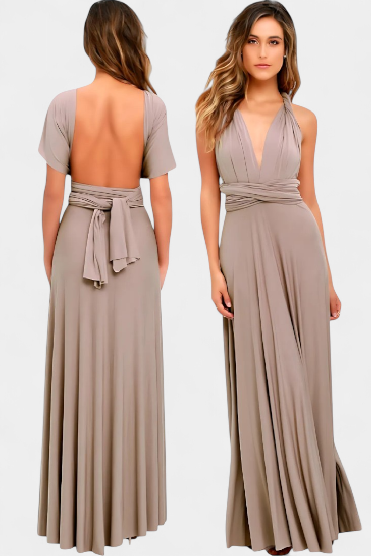 Robe Josephine Enveloppante Élégante et Ajustable