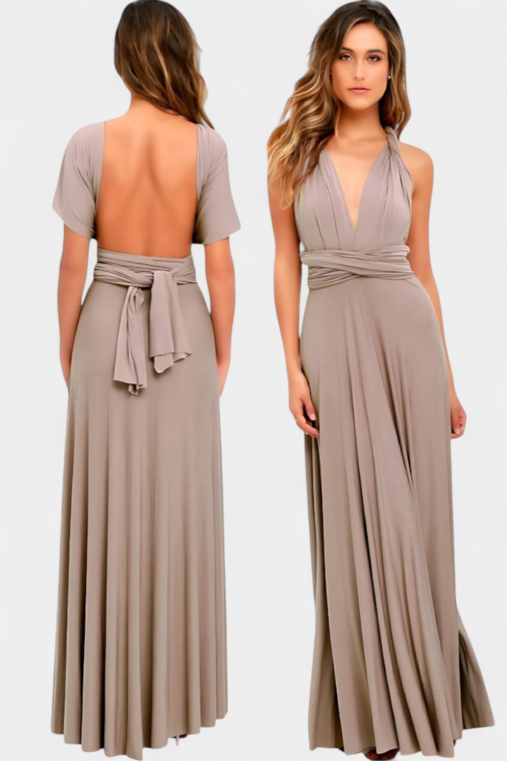 Robe Josephine Enveloppante Élégante et Ajustable