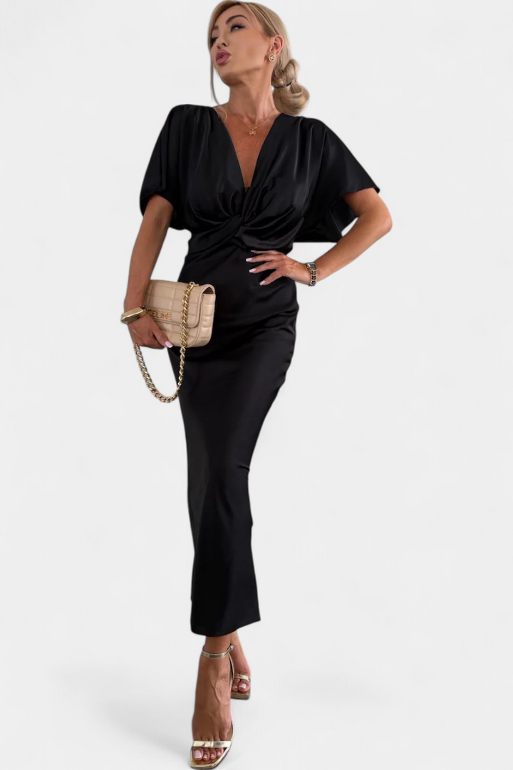 Robe Emryn Douce avec Nœud Croisé