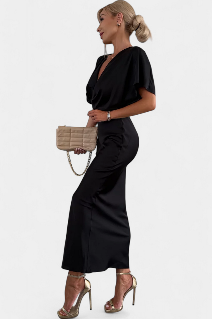 Robe Emryn Douce avec Nœud Croisé