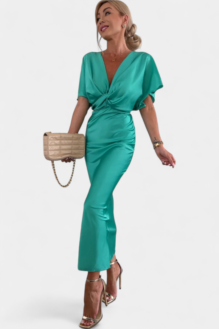 Robe Emryn Douce avec Nœud Croisé