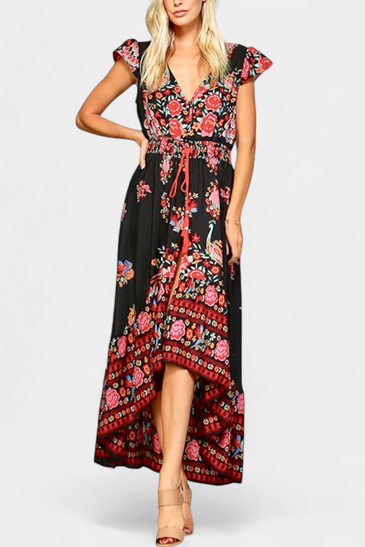 Robe Chiara Floral Boho Chic avec Ceinture Ajustable