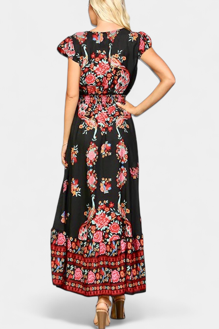 Robe Chiara Floral Boho Chic avec Ceinture Ajustable