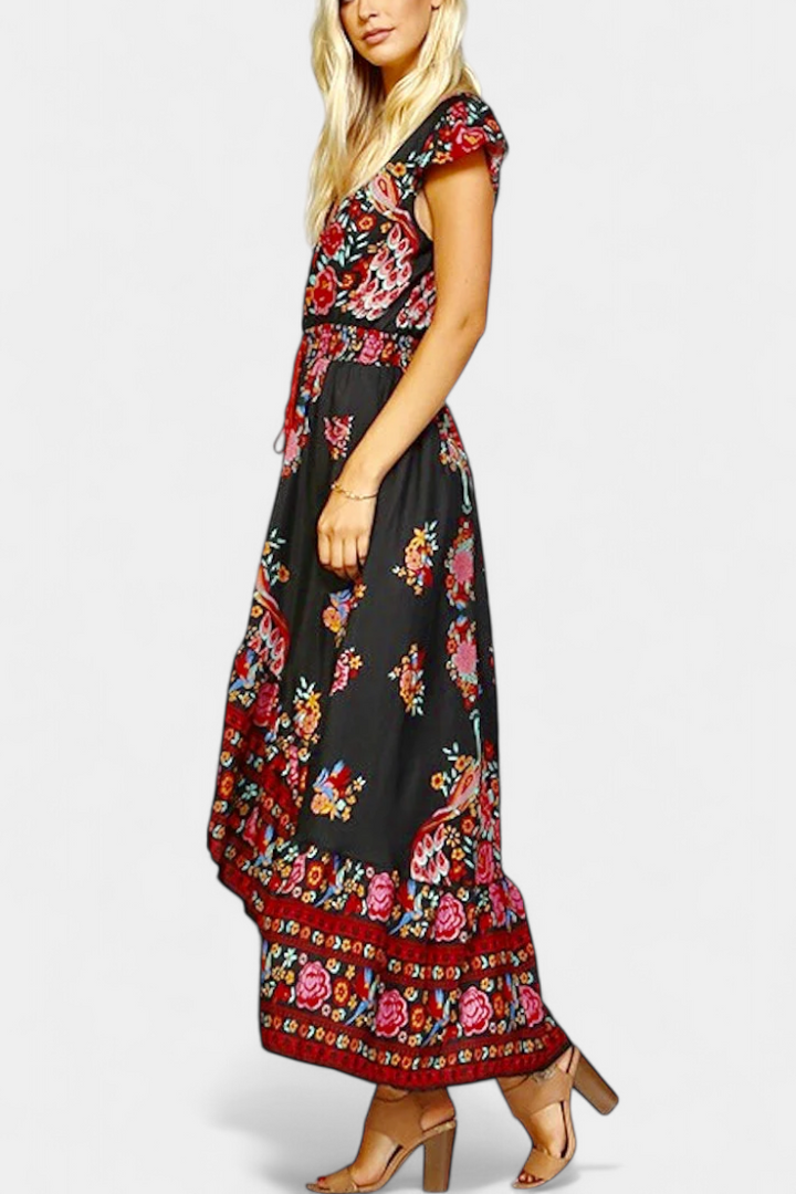 Robe Chiara Floral Boho Chic avec Ceinture Ajustable
