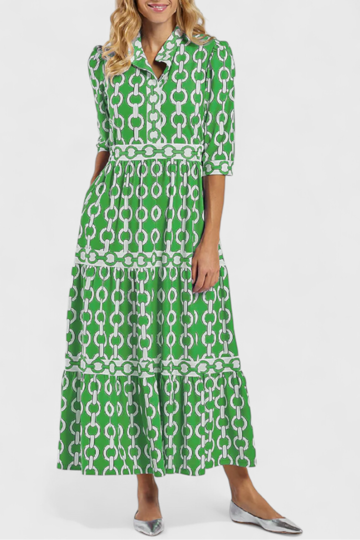 Robe Midi Casilda avec Imprimé de Chaînes
